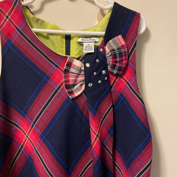 Hartstrings 12 plaid jumper dress - Picture 2 of 4